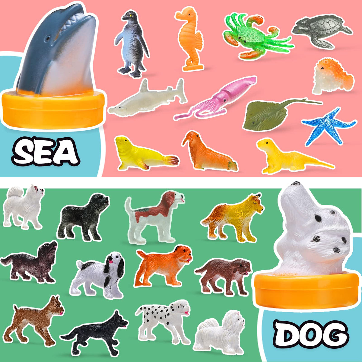 KarberDark farm animal figurines set for storytelling and early learning.