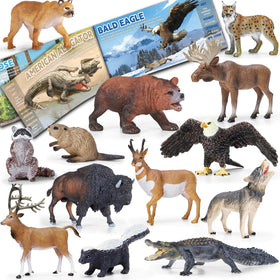 KarberDark Grizzly Bear figure with lifelike texture for imaginative forest play