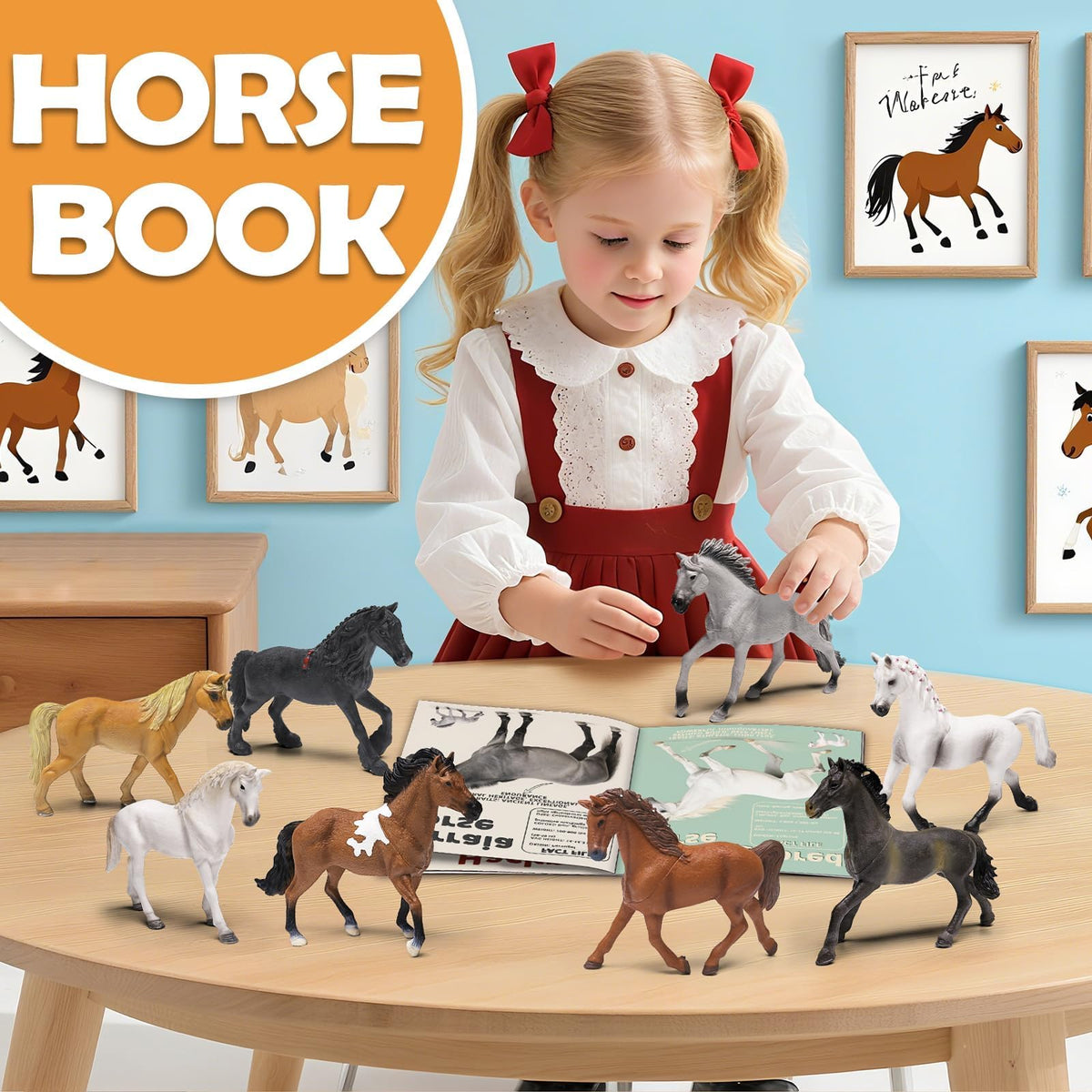 KarberDark party decorations with horse figures for a pony-themed event