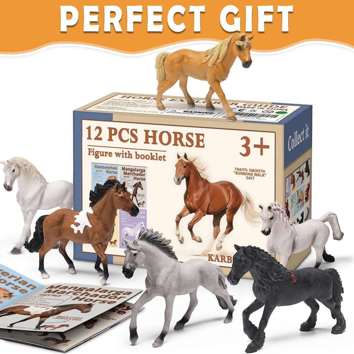 KarberDark safe durable plastic horses for long-lasting play