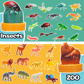 KarberDark zoo animal figures bundle for pretend play and classroom activities.