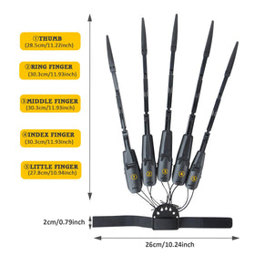 Kardeep articulated fingers with gloves enabling flexible stage movement