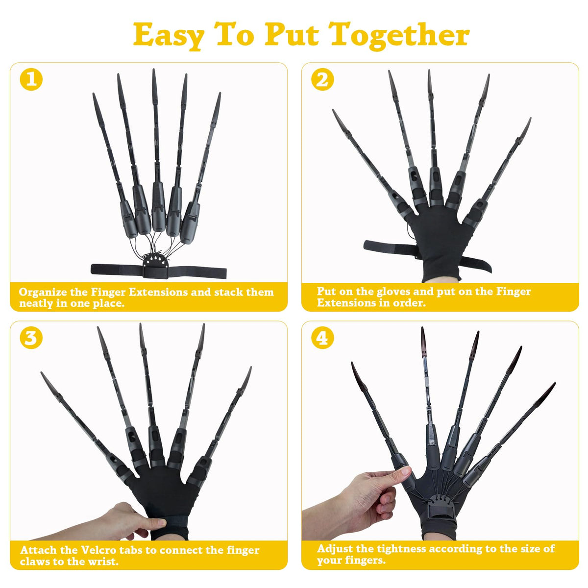 Kardeep stage-ready finger extensions suitable for cosplay and alien roles