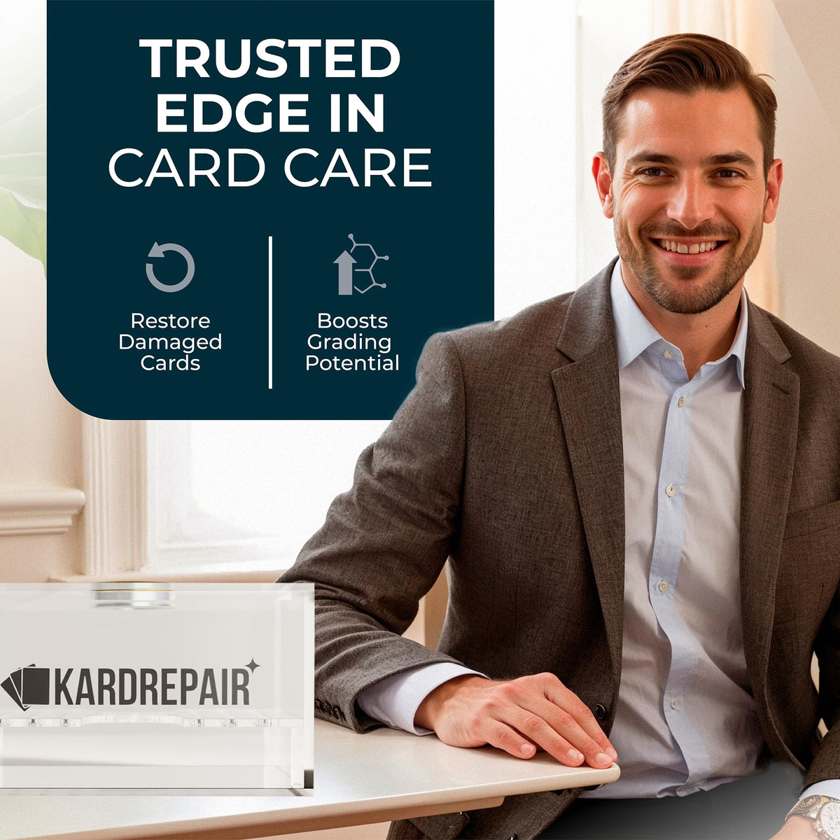 Kardrepair finger-safe tray cutouts simplify handling during use.