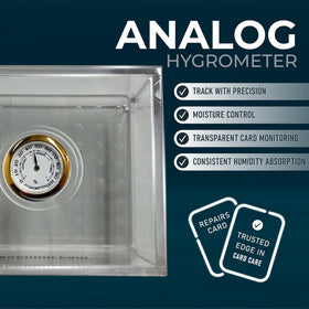 Kardrepair hygrometer helps monitor humidity in real time during restoration.