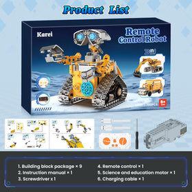 Karei Robot Building Kit 500mAh battery supports longer sessions