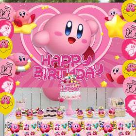 karg Kirby Star balloons finish the look with cheerful pops of color.
