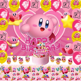 karg Kirby Star tableware set provides a coordinated birthday party table setting.