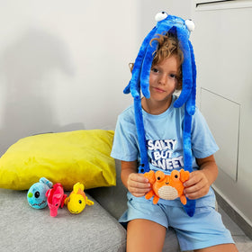 Karister angler fish plush provides a huggable companion during play.