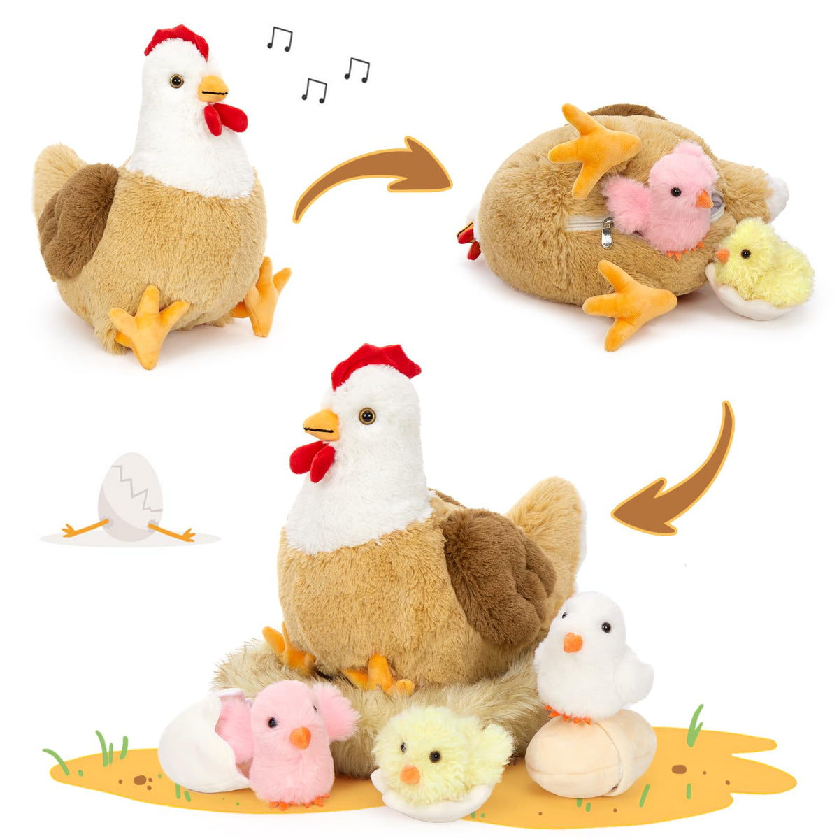 Karister baby chicks plush for nurturing pretend family care and gentle cuddles.
