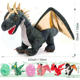 Karister dragon baby plush figures for sharing and cooperative imaginative play.