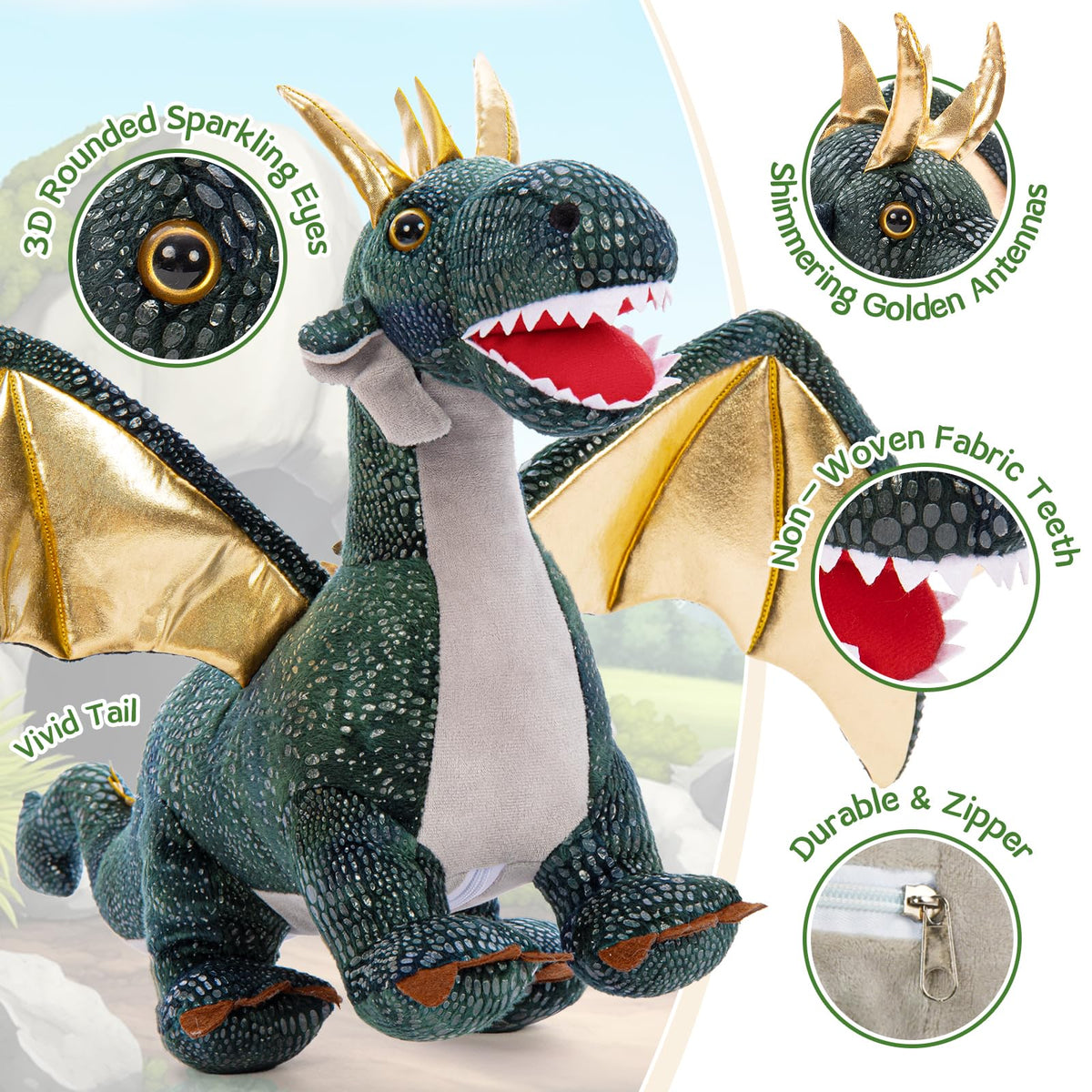 Karister dragon plush set gift-ready for birthdays and holidays.