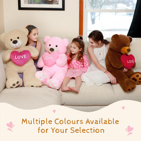 Karister love-heart bear ideal for cozy movie nights and cuddle moments