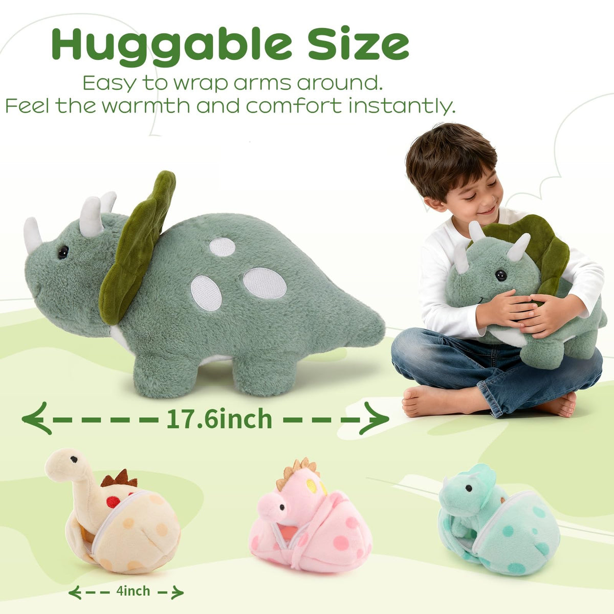 Karister egg with Diplodocus baby for gentle play and display