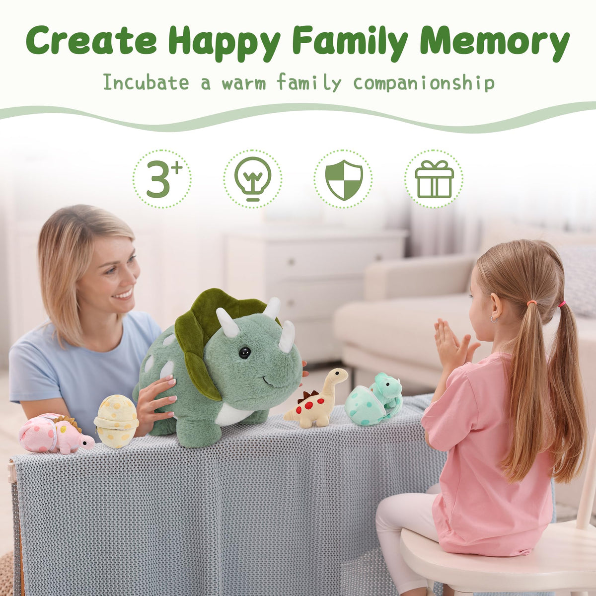 Karister egg with Stegosaurus baby for bedtime softness