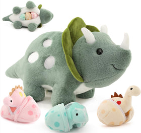 Karister plush dinosaur mother for cozy cuddle time with kids