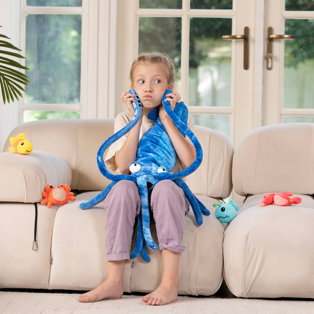 Karister seahorse plush offers gentle nighttime comfort.