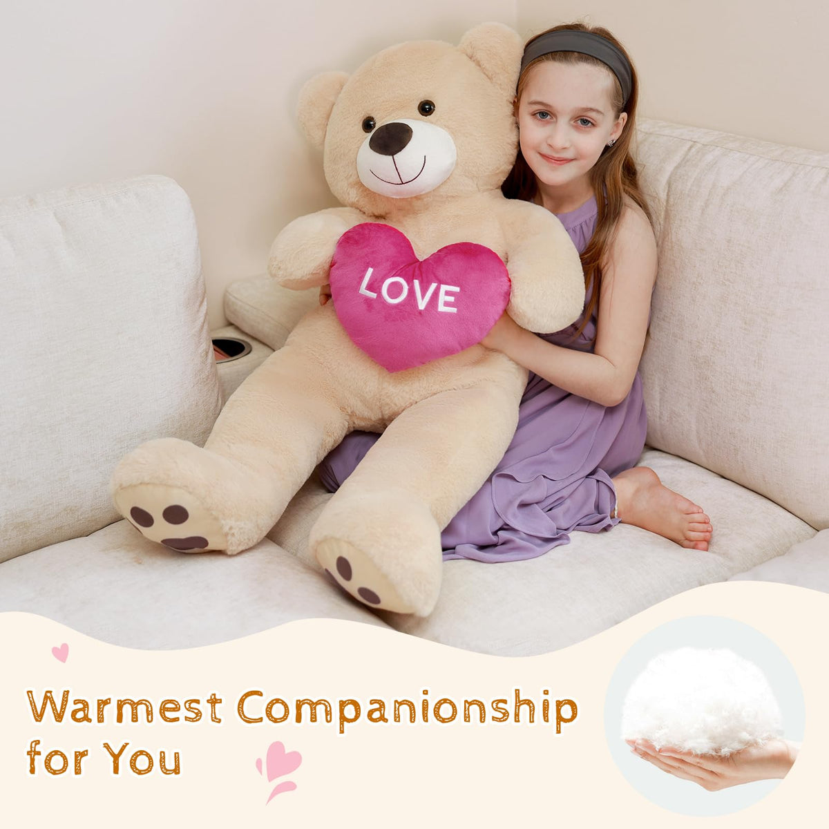 Karister soft teddy bear suitable for baby showers and home decor
