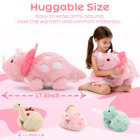 Karister baby Stegosaurus plush features textured accents ideal for sensory exploration.