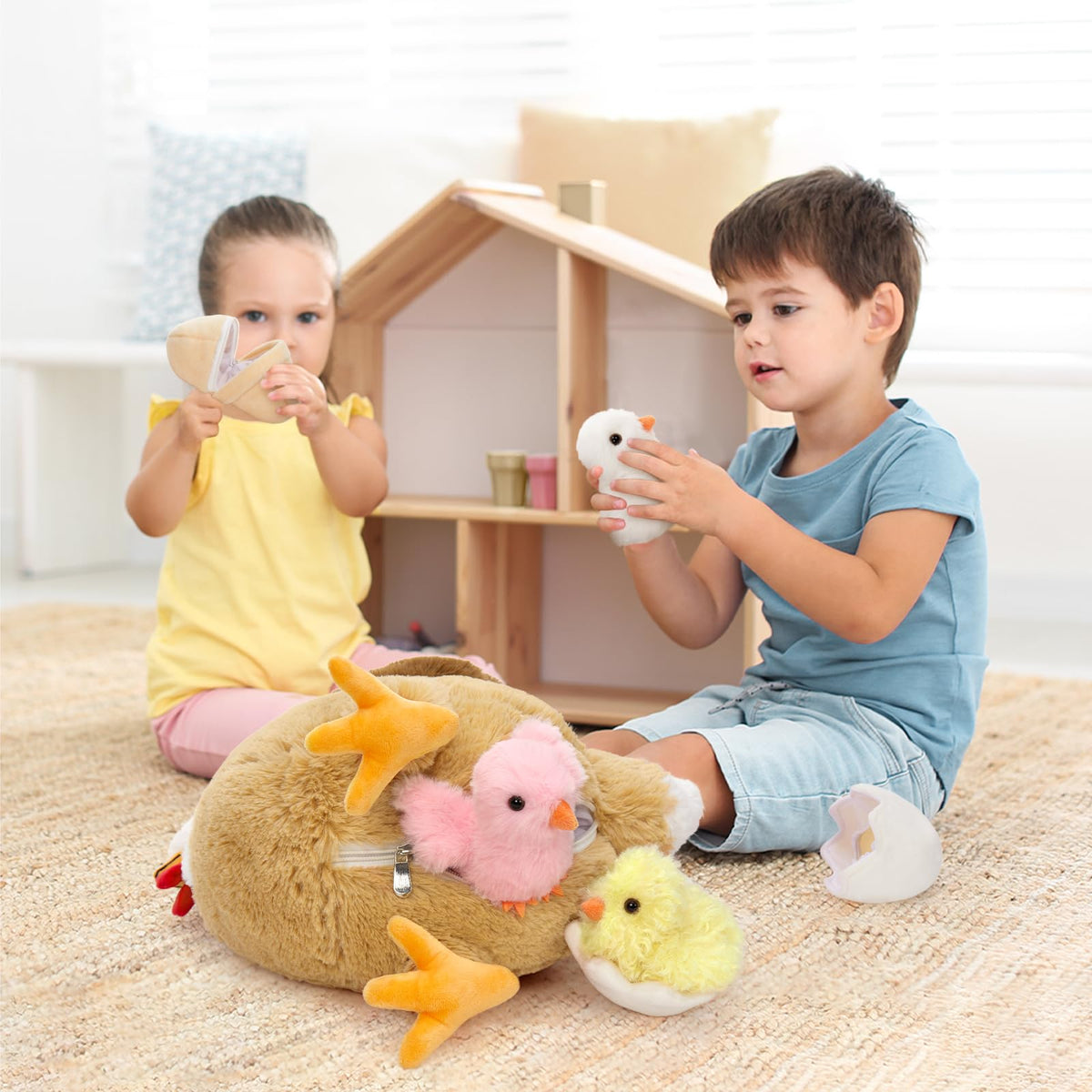 Karister ultra-soft plush material offers cuddle-friendly comfort during playtime.