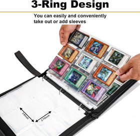 Inside view of 55 polypropylene sleeves protecting cards