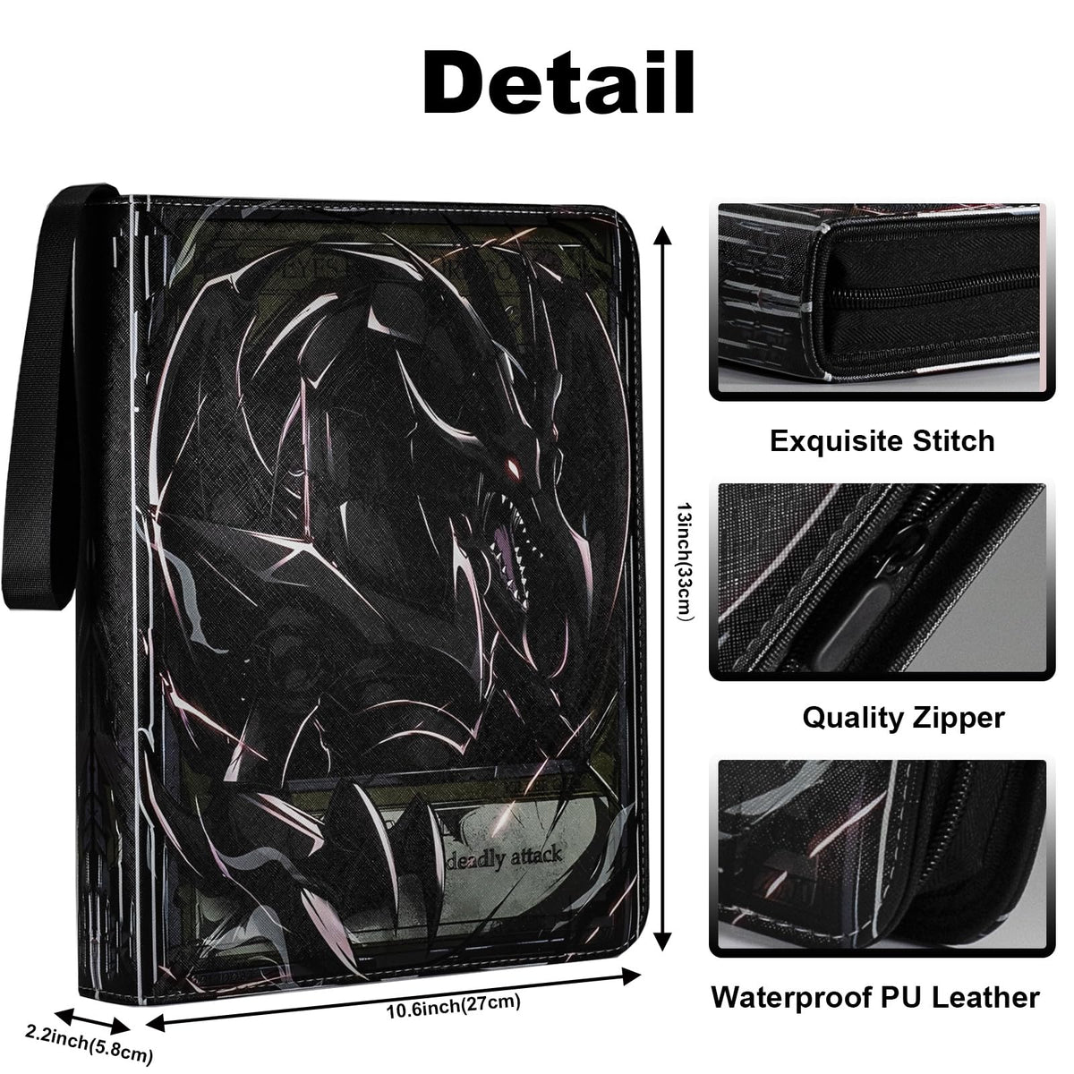 KarlyPro 990-pocket binder side view with slim, portable design.