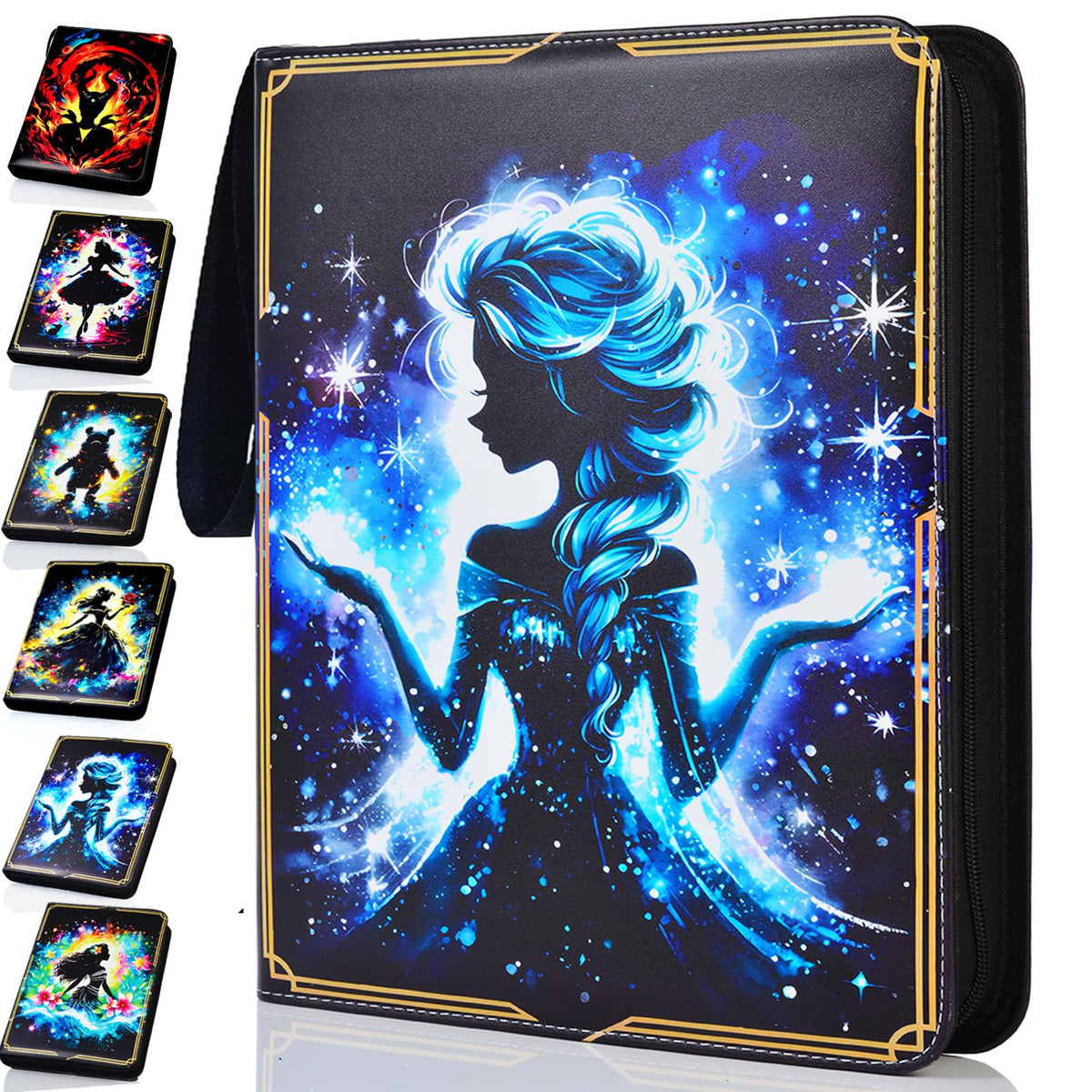 KarlyPro Lorcana binder front view with 990 pockets for organized decks.