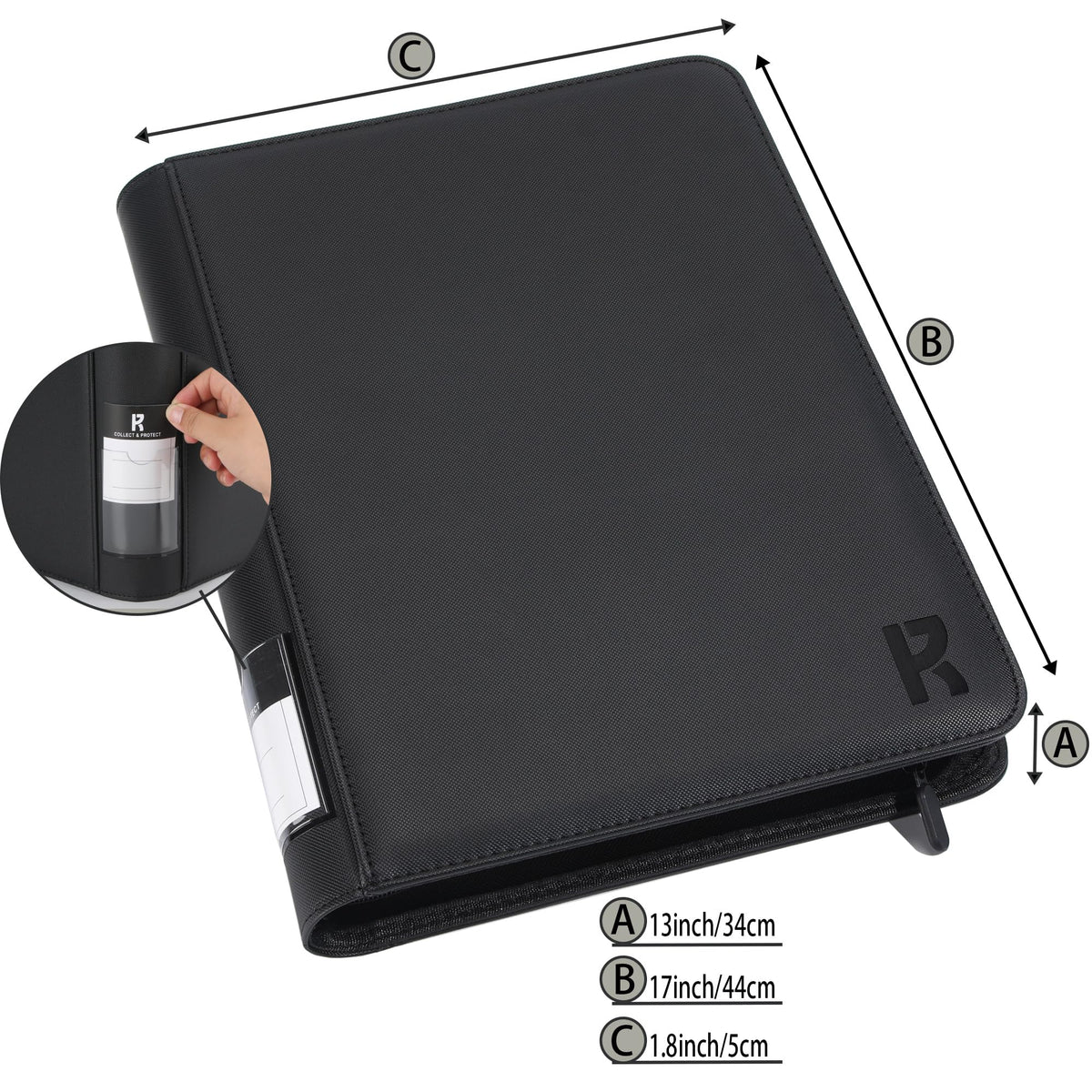 Archival-safe non-PVC material protecting cards from wear and aging.
