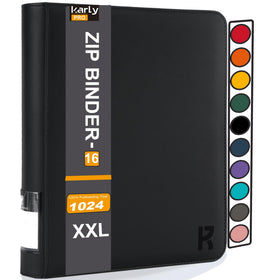 KarlyPro binder front cover showing padded protection for card collections.