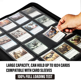 Interior pages layout with multiple 16-pocket sections for organized storage.