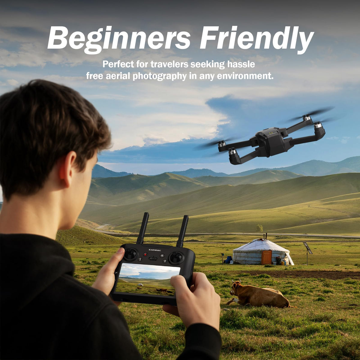 karuisrc GPS FPV drone Circle Fly mode for dramatic 360° shots