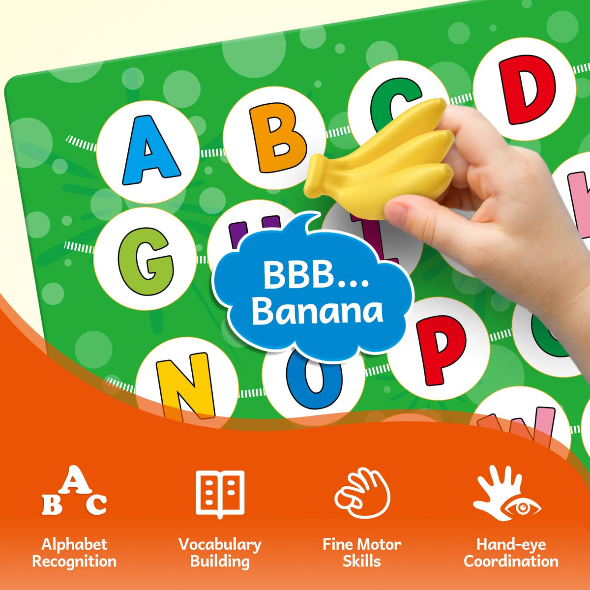 KASFALCI letter matching game helps develop fine motor control.