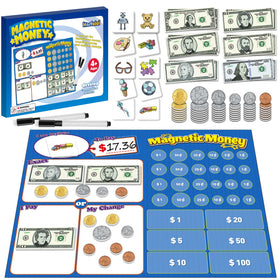 Kasfalci magnetic money pennies for kids, easy-to-grasp coins spark early money identification.