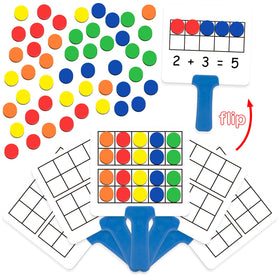 kasfalci magnetic ten frame set with dry erase paddles for quick math practice