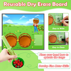 KASFALCI plastic strawberries used as counting tokens for hands on math