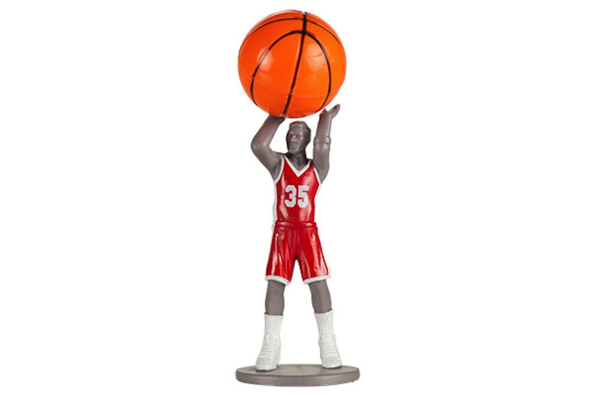 Kaskey Kids Basketball Guys basketball enables pretend dribbling and passing.