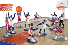 Kaskey Kids Basketball Guys two teams in action encourage team play and storytelling.