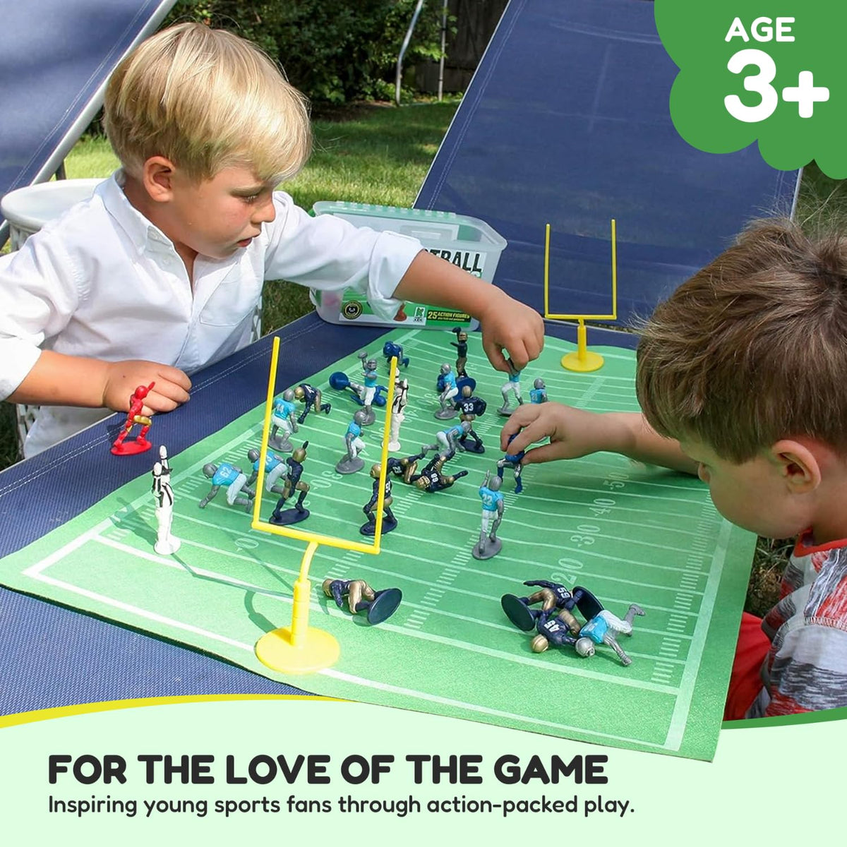 Kaskey Kids Football Guys players in green for action-packed play.