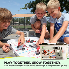 Kaskey Kids hockey puck included for realistic game setup and pretend play