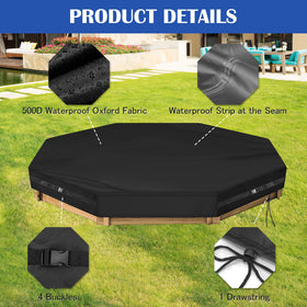 Kasla Octagon Sandbox Cover fits 84L x 78W x 9H large sandboxes.