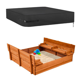Kasla sandbox cover provides dry protection for a square sandbox