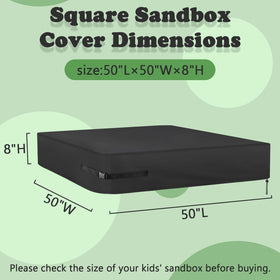 Kasla sandbox cover shows diagonal buckles for wind-resistant fit