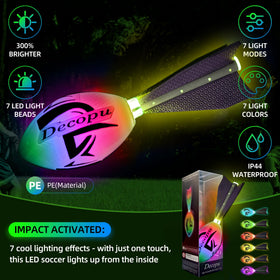 KASTUMBGA glow football durable foam withstands beach and park impacts.