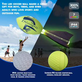 KASTUMBGA glow football at night improves pass and catch visibility.