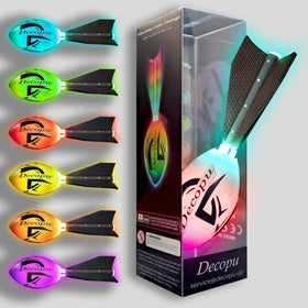 KASTUMBGA glow football recharge port and Type-C charging for quick power.