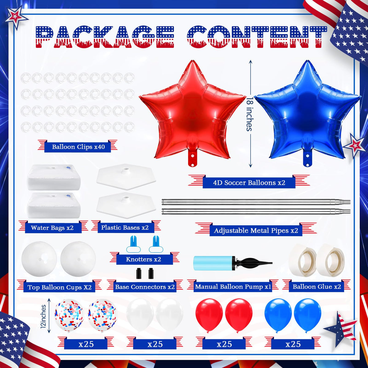 Kasyat blue red white arc setup perfect for Independence Day celebrations.