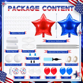 Kasyat blue red white arc setup perfect for Independence Day celebrations.
