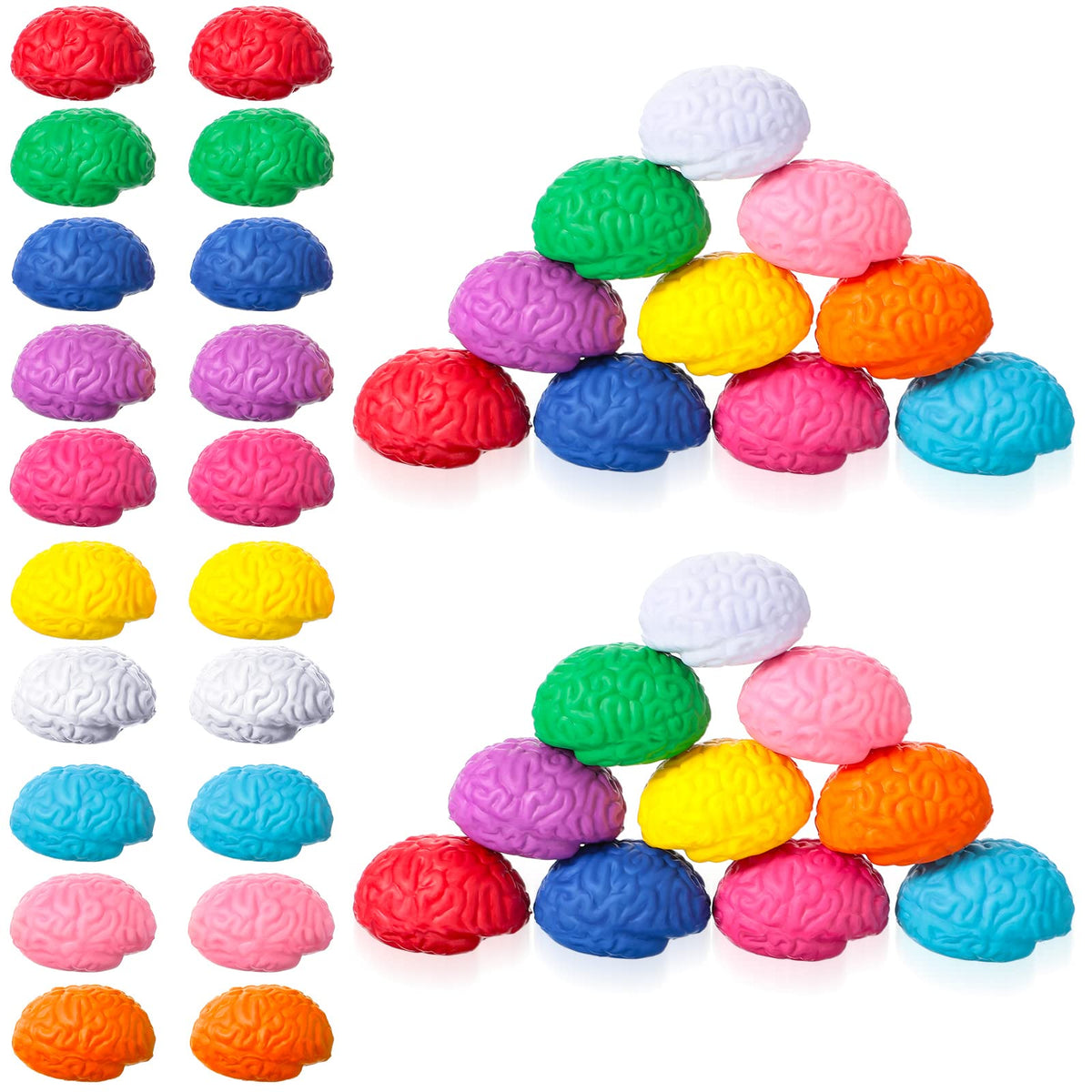 Kasyat brain stress ball in colorful mini design for grip strength and desk relief