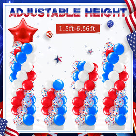 Kasyat 4D star foil balloons enhance the patriotic theme with a glossy finish