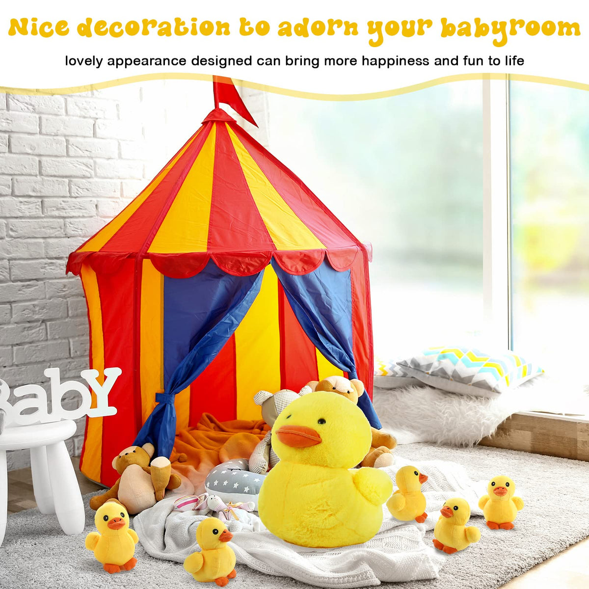 Kasyat nursery decor with ducks creates a cheerful, calming space.